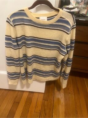 Reformation Boyfriend Cashmere Sweater - yellow and blue